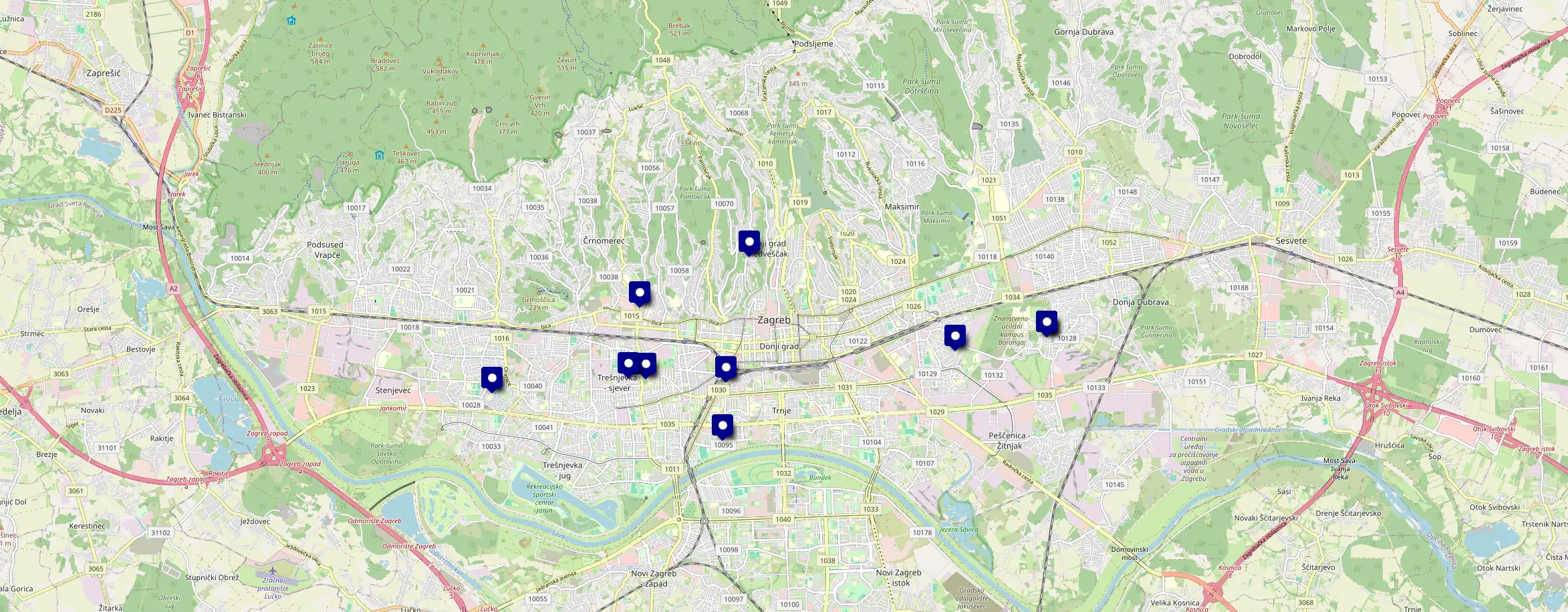 Lokacije škole košarke